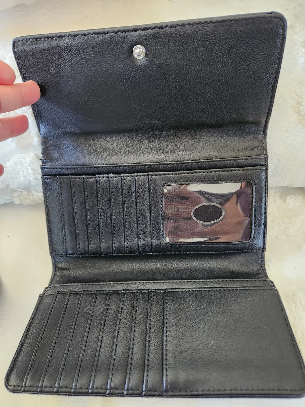VINTAGE GUESS Black Suede & Leather Crossbody Bag with Matching Wallet